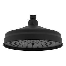 Trafalgar Traditional 200mm Round Shower Head Matt Black