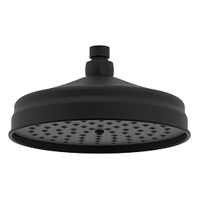 Trafalgar Traditional 200mm Round Shower Head Matt Black