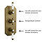 Trafalgar Traditional Antique Brass Shower with Concealed Valve, Ceiling Mounted 8" Head + Handset