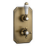 Trafalgar Antique Brass Shower with Concealed Valve with Ceiling Mounted 8" Head
