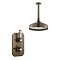 Trafalgar Traditional Antique Brass Shower with Concealed Valve + Ceiling Mounted 8" Head