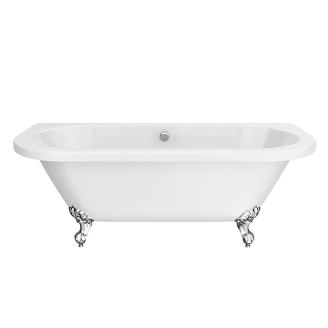 Trafalgar Traditional Bathroom Suite - 1685mm Roll Top Bath with Grey Vanity + Toilet Newest Large