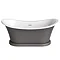 Trafalgar Traditional Bathroom Suite - 1685mm Slipper Bath with Grey Basin Unit + Toilet  Standard L