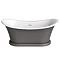 Trafalgar Traditional Bathroom Suite - 1685mm Slipper Bath with Grey Basin Unit + Toilet Standard L