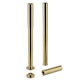 Trafalgar Traditional Brushed Brass Adjustable Shrouds for Roll Top Baths