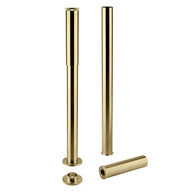 Trafalgar Traditional Brushed Brass Adjustable Shrouds for Roll Top Baths