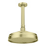 Trafalgar Traditional Brushed Brass Shower with Concealed Valve, Ceiling Mounted 8" Head + Handset