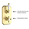 Trafalgar Traditional Brushed Brass Shower with Concealed Valve + Ceiling Mounted 8" Head