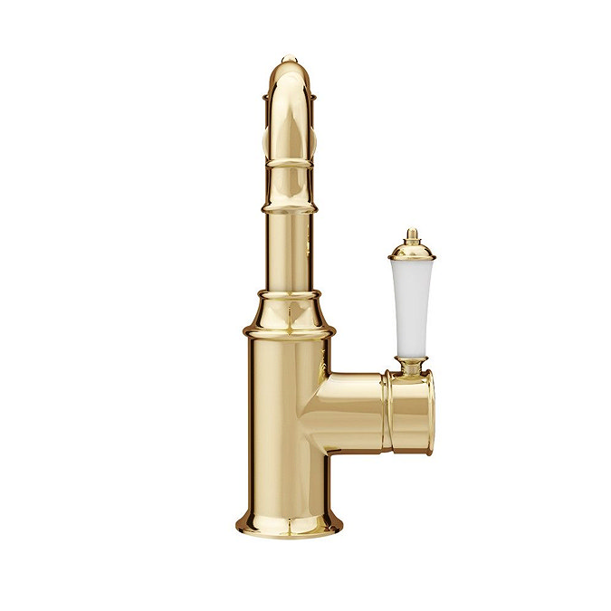 Trafalgar Traditional Gold Mono Basin Mixer Tap  Profile Large Image