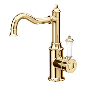 Trafalgar Traditional Gold Mono Basin Mixer Tap Large Image