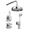 Trafalgar Traditional Concealed Individual Diverter + Thermostatic Control Valve with Handset + 8" Shower Head  additional Large Image