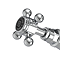 Trafalgar Traditional Crosshead Mono Basin Mixer Tap & Pop-Up Waste Chrome & Black