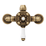 Trafalgar Traditional Dual Exposed Thermostatic Shower Valve Antique Brass