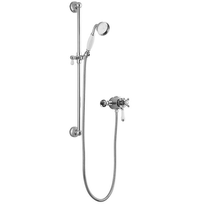 Trafalgar Traditional Dual Exposed Thermostatic Shower Valve with Slider Rail Kit