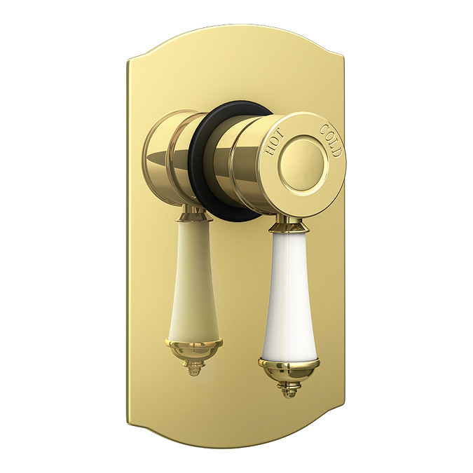 Trafalgar Traditional Gold Concealed Manual Shower Valve Large Image