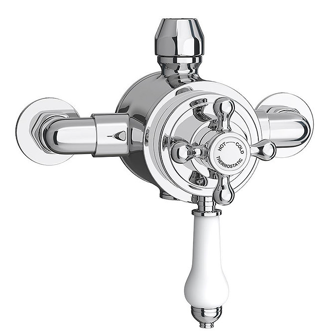 Trafalgar Traditional Luxury Rigid Riser Kit with Diverter & Dual Exposed Shower Valve Feature Large