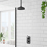 Trafalgar Matt Black Shower with Concealed Valve + Ceiling Mounted 8" Head