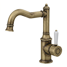Trafalgar Traditional Mono Basin Mixer Tap - Antique Brass