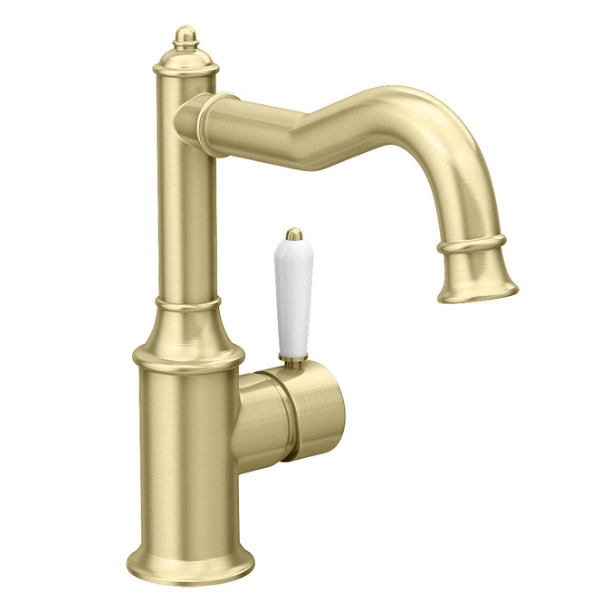 Trafalgar Traditional Mono Basin Mixer Tap - Brushed Brass