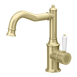 Trafalgar Traditional Mono Basin Mixer Tap - Brushed Brass