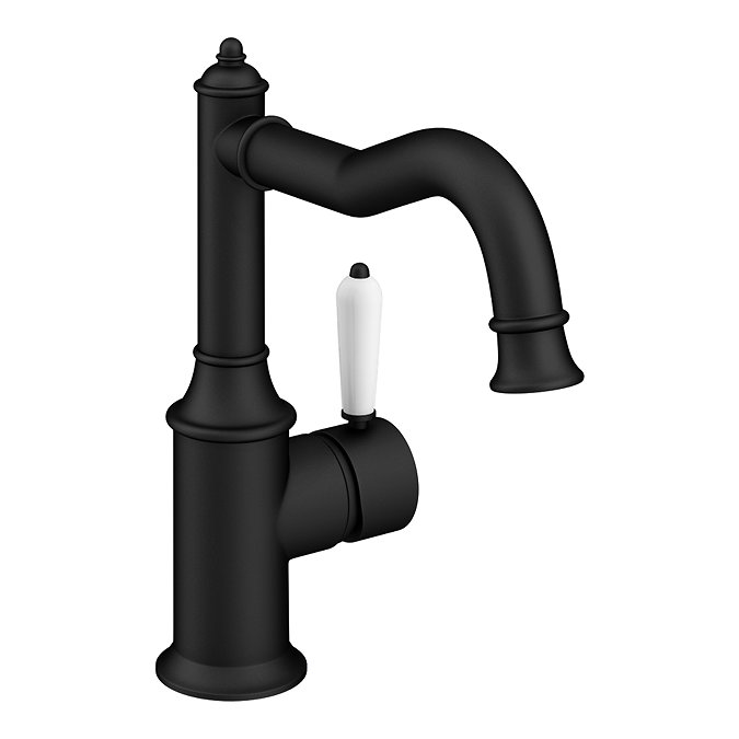 Trafalgar Traditional Mono Basin Mixer Tap - Matt Black
