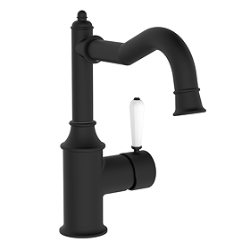 Trafalgar Traditional Mono Basin Mixer Tap - Matt Black