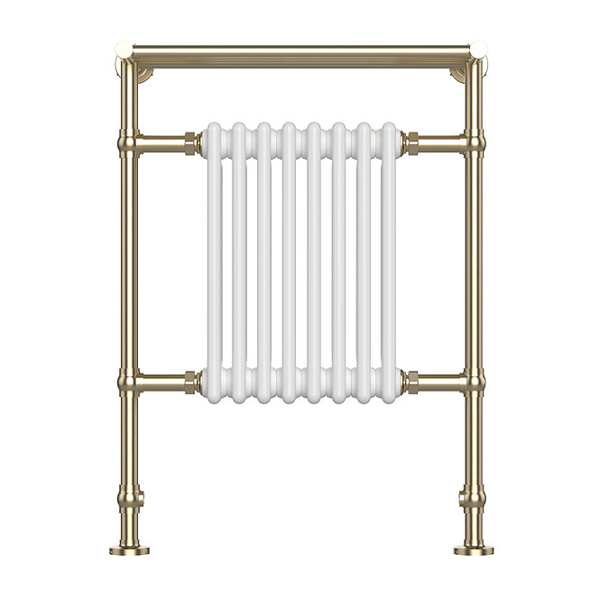 Trafalgar Traditional Radiator with Shelf - Brushed Brass