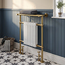 Trafalgar Traditional Radiator with Shelf - Brushed Brass