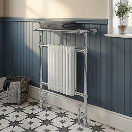 Trafalgar Traditional Radiator with Shelf - Chrome
