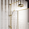 Trafalgar Traditional Rigid Riser with 200mm Round Apron Shower Head, Hand Shower and Diverter Brushed Brass