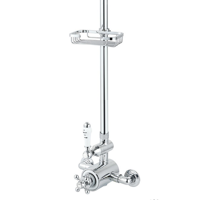 Trafalgar Traditional Shower incl. Rigid Riser, Fixed Head & Soap Basket