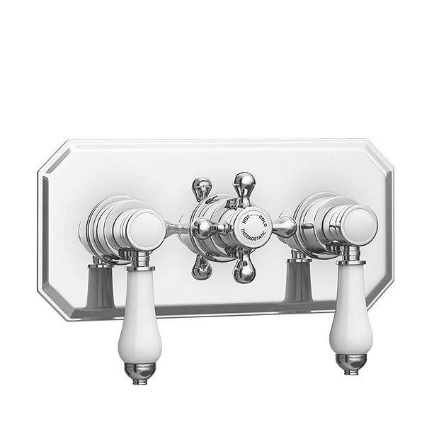 Trafalgar Traditional Shower Package with Ceiling Mounted Fixed Head, Handset + Bath Spout  Profile 