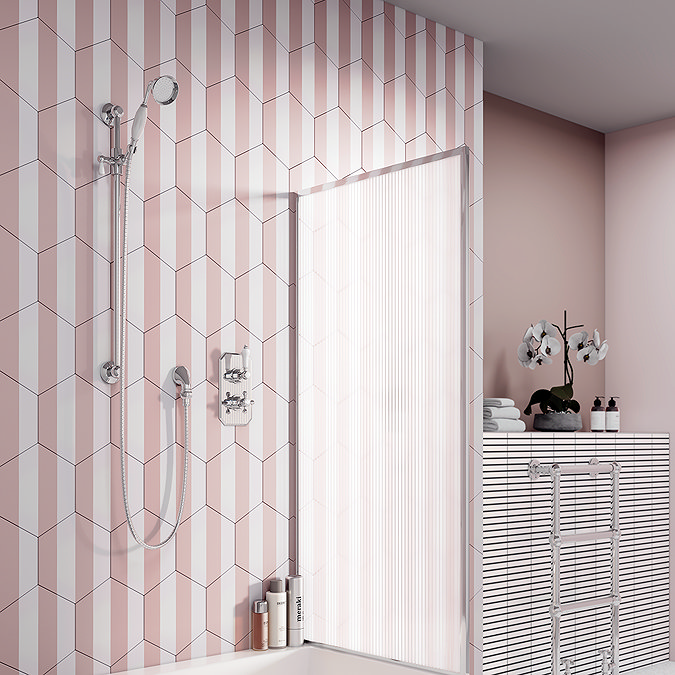 Trafalgar Traditional Shower Slide Rail Kit Chrome