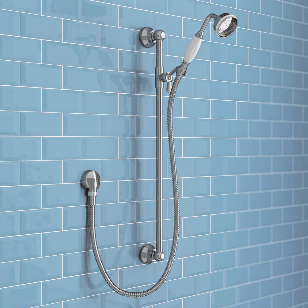 Trafalgar Traditional Shower Slide Rail Kit Victorian Plumbing.co.uk