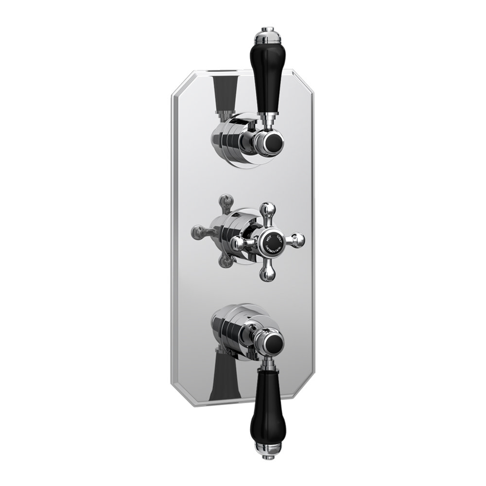 Trafalgar Traditional Triple Concealed Thermostatic Shower Valve Chrome ...