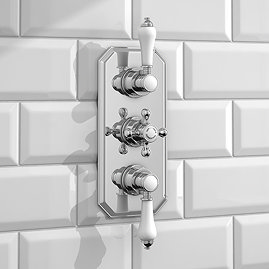 Trafalgar Traditional Triple Concealed Thermostatic Shower Valve with Diverter