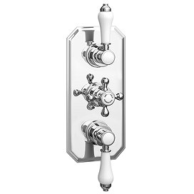 Trafalgar Traditional Triple Concealed Thermostatic Shower Valve with Diverter Large Image