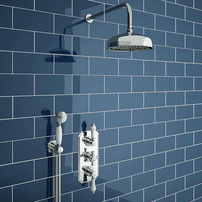 Trafalgar Traditional Triple Concealed Thermostatic Shower Valve  In Bathroom Large Image