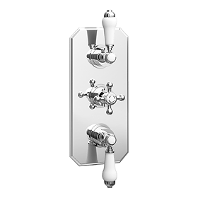 Trafalgar Traditional Triple Concealed Thermostatic Shower Valve Chrome