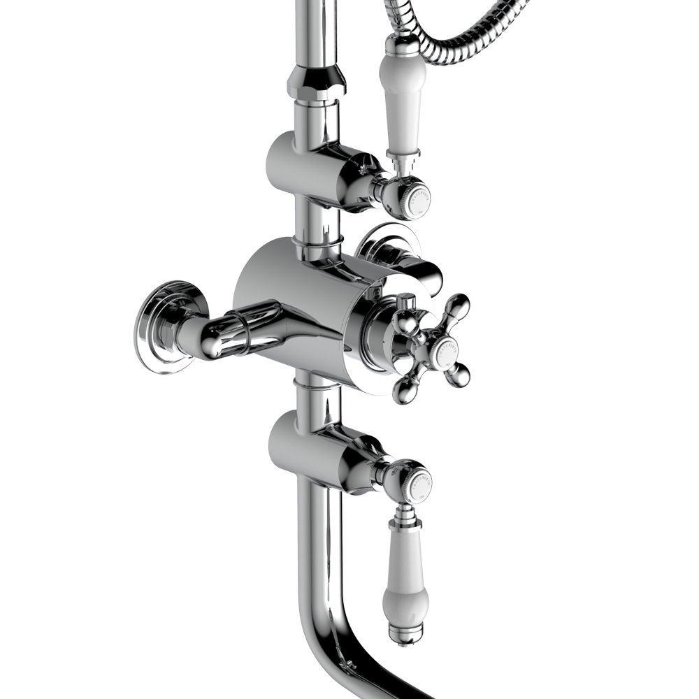 Trafalgar Traditional Triple Exposed Valve With Spout - Chrome ...