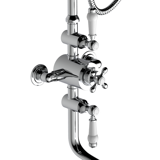 Trafalgar Traditional Triple Exposed Valve With Spout - Chrome
