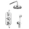 Trafalgar Traditional Triple Thermostatic Shower Package with Head + Handset  Feature Large Image