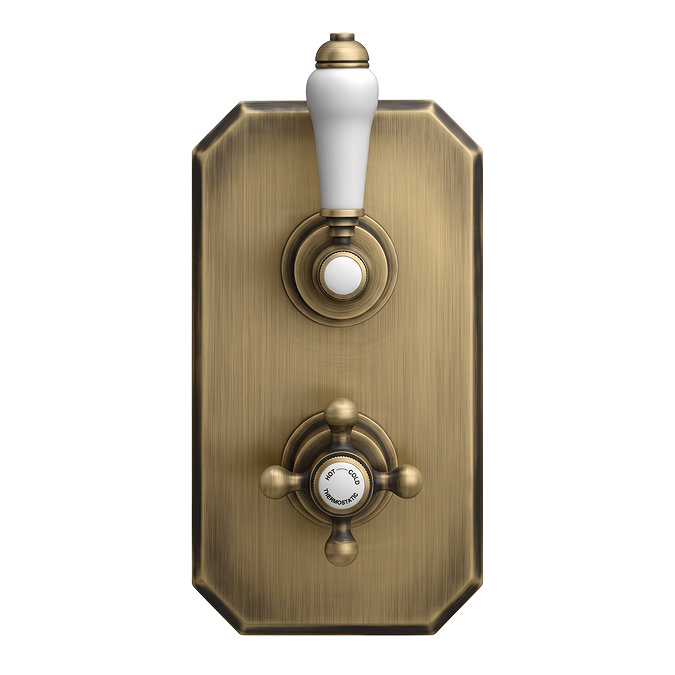 Trafalgar-Traditional-Twin-Concealed-Thermostatic-Shower-Valve-Antique-Brass