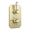 Trafalgar Traditional Twin Concealed Thermostatic Shower Valve Brushed Brass