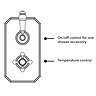 Trafalgar Traditional Twin Concealed Thermostatic Shower Valve Chrome & Black