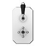 Trafalgar Traditional Twin Concealed Thermostatic Shower Valve Chrome & Black