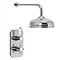 Trafalgar Traditional Twin Concealed Thermostatic Shower Valve inc 8" Apron Fixed Head Profile Large