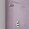 Trafalgar Traditional Twin Concealed Thermostatic Shower Valve inc 8" Apron Fixed Head Large Image