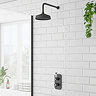 Trafalgar Traditional Twin Concealed Thermostatic Shower Valve Matt Black