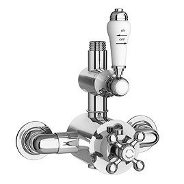 Trafalgar Traditional Exposed Twin Shower Valve Chrome